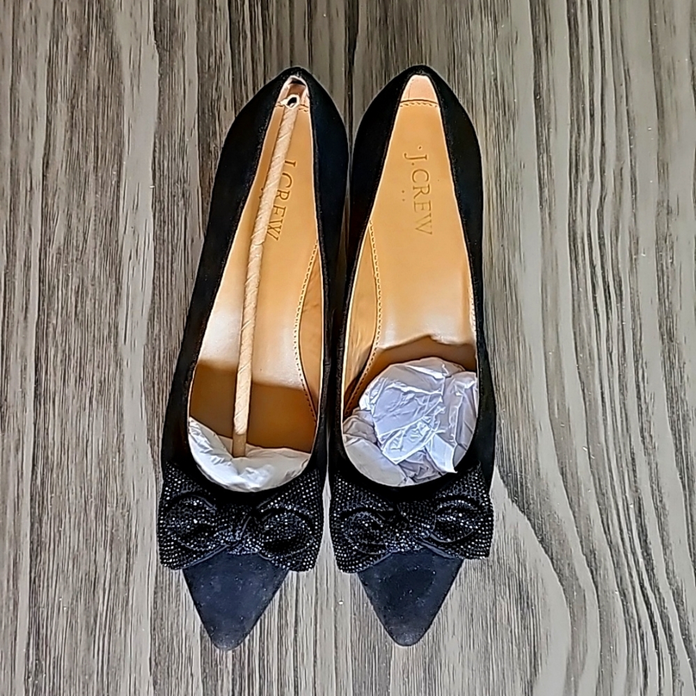J. Crew black kitten heels size 7.5